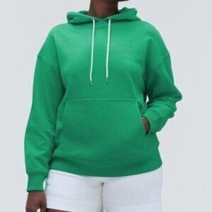 Everlane The Track Organic Cotton Popover Sweatshirt Hoodie Mint Green XS